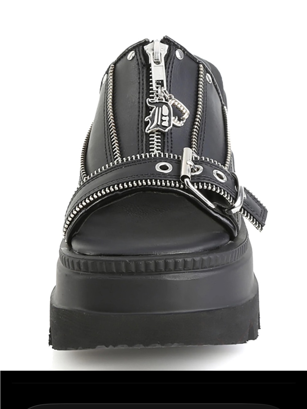 Demonia Black Platform Mary Jane Shoes Womens 10 Goth Punk NWT - Picture 2 of 5